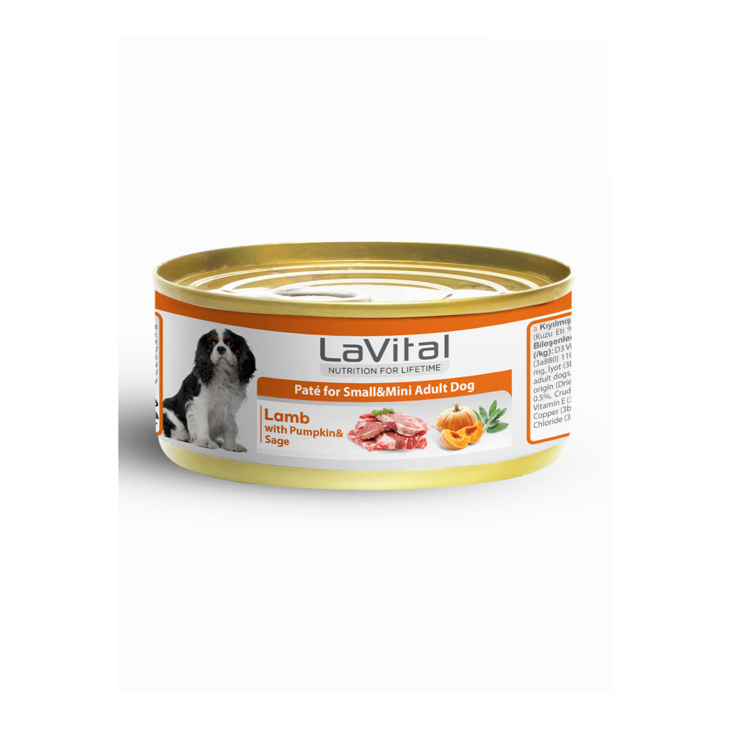 LaVital Kuzu Etli Bal Kabaklı Ve Ada Çaylı Küçük Irk Yetişkin Köpek Konservesi 85gr