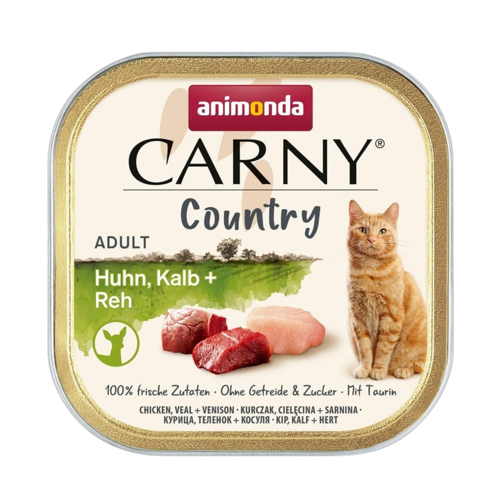 Animonda Carny Country Tavuklu Dana Etli ve Geyik Etli Yetişkin Kedi Konservesi 100gr